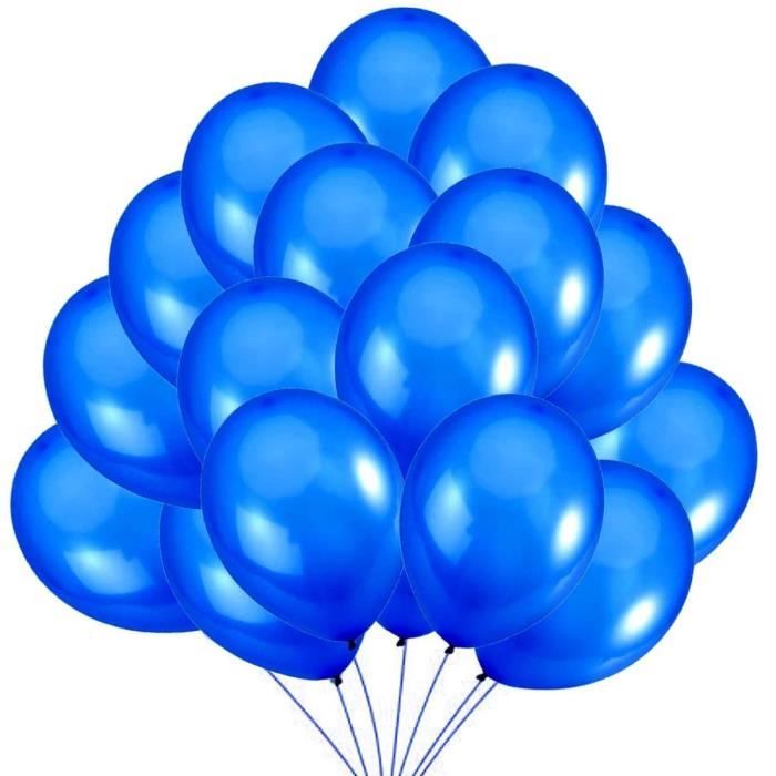 Ballons d’Anniversaire Gonflables 36cm 3.2 g Décorations et Accessoires pour Baby Shower 50 Ballons Bleu Foncé Ballons de Baudruche Bleu Foncé Perlé Nacré 