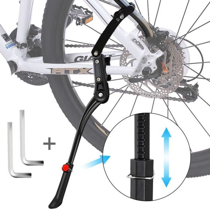 Garosa Pièces de réparation de béquille de support latéral de stationnement  de vélo de réglage d'alliage d'aluminium, béquille latérale de vélo,  béquille de vélo 