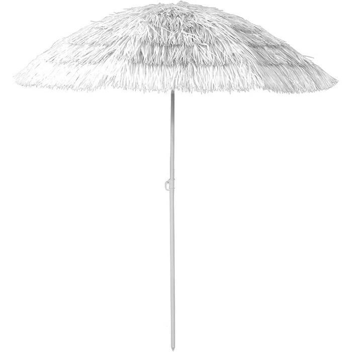 Hawaï Parasol de plage en raphia Parasol de jardin pliable