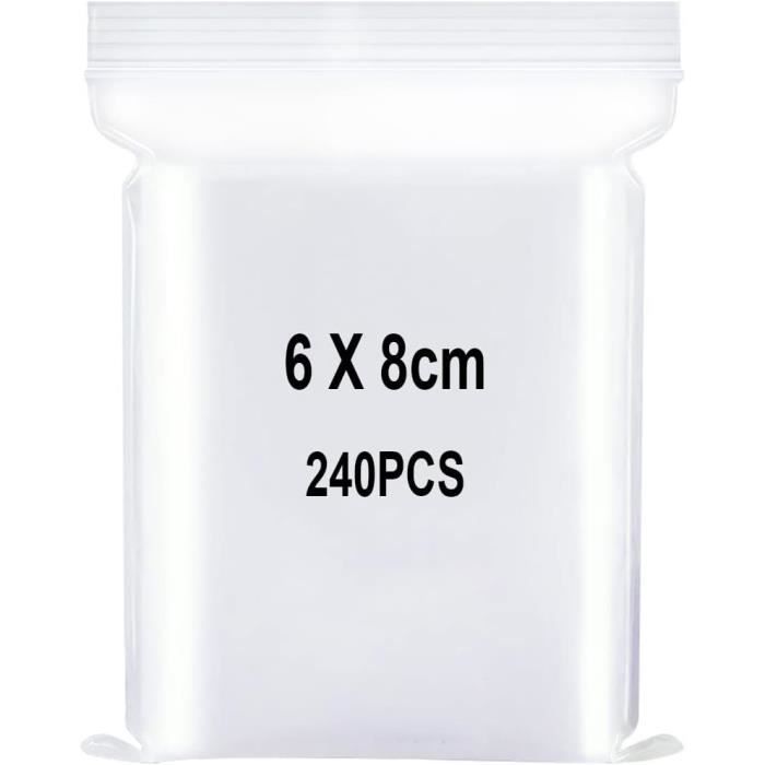 Sacs Plastiques Transparents Refermables - Lot De 200, Taille 4x6cm, épais Et Réutilisables - 9