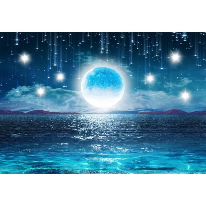 Papier Peint Panoramique Mer Océan Plage Vagues Papier Peint Intissé 3D Tapisserie Poster Murale Décoration Chambre Salon -LIWALLPAPER- 200cmx140cm