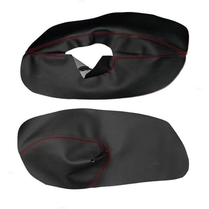 Couverture D'Accoudoir Porte Avant En Cuir Microfibre Pour VW Beetle 1998-2010 - Protection Élégante Noir/Rouge/Gris
