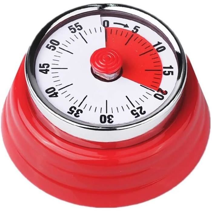 Rseuphiee Minuteur De Cuisine Inoxydable En Forme D'Oeuf - Timer Mécanique 60 Minutes Avec Alarme Rotative Pour Cuisson, Pâtisserie Et Sport