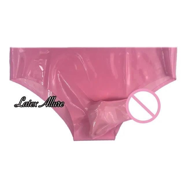Shorts En Latex Hommes Noir - Caleçon Boxer Sous-vêtement Sexy En Latex Élastique