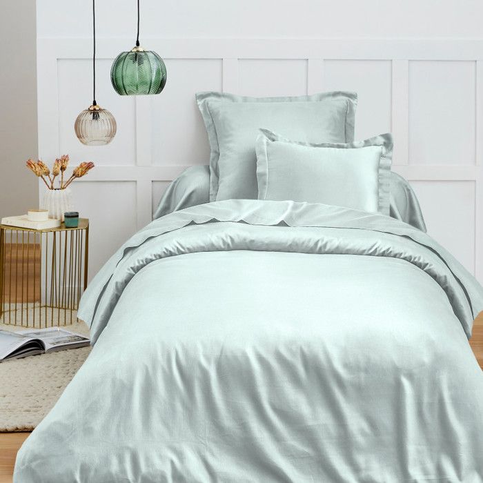 Housse de couette 140 x 200 cm Prémium pour lit 1 place - Prémium Menthe