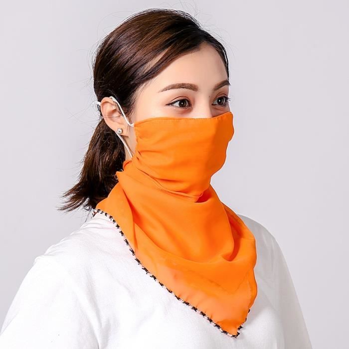 Foulard Femme Avec Collier – Mousseline De Soie, 175 X 42 Cm | Protection Solaire été, écharpe élégante Toute Saison