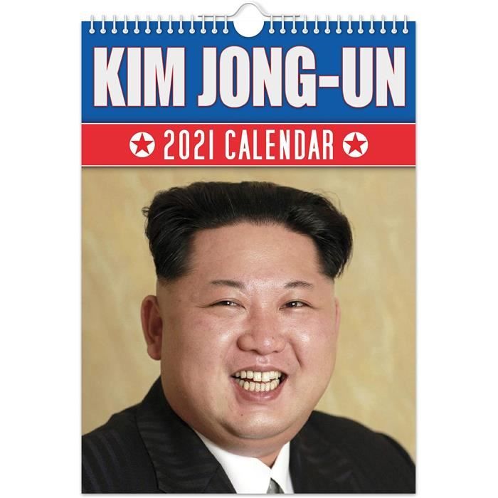 cadeau de bureau insolite idée de cadeau Noël anniversaire nouveauté Kim Jong-Un calendrier annuel Secret Santa Calendrier mural 2022 // drôle Humour 