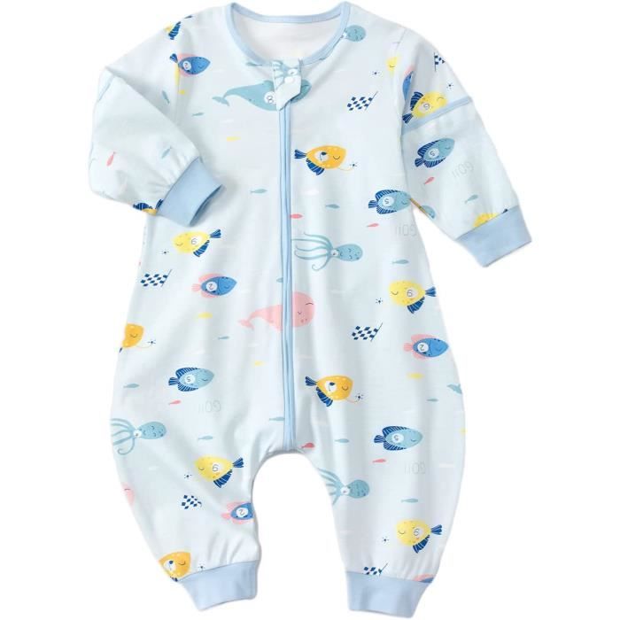MIKAFEN Gigoteuse D'hiver Pour Bébé Avec Pieds 2,5 Tog Gigoteuse D'hiver 100% Coton Pour Enfants Garçons Et Filles,95-105cm/3-4 Ans, Dinosaure