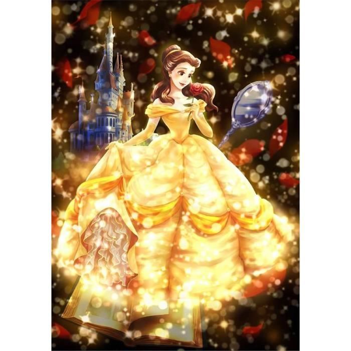 IMK-11697 Affiche de peinture de diamant princesse la belle et la bête  dessin animé Disney mosaïque complète Taille:30x40CM - Cdiscount Beaux-Arts  et Loisirs créatifs