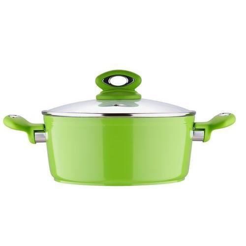 Casserole Antiadhésive 20 Cm Avec Couvercle New Ceramic - Revêtement Céramique Sans PFOA, Pour Induction