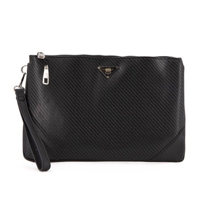 Pochette texturée poignet carbone 30x20x2cm Homme BILL TORNADE Pochette texturée poignet carbone 30x20x2cm Homme BILL TORNADE