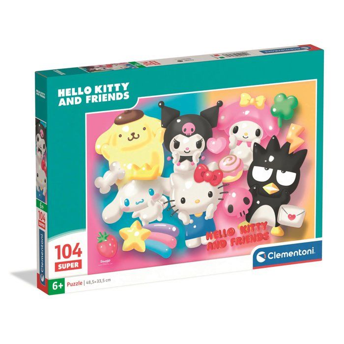 Puzzle 104 pièces - Clementoni - Hello Kitty et ses Amis - Puzzle ...