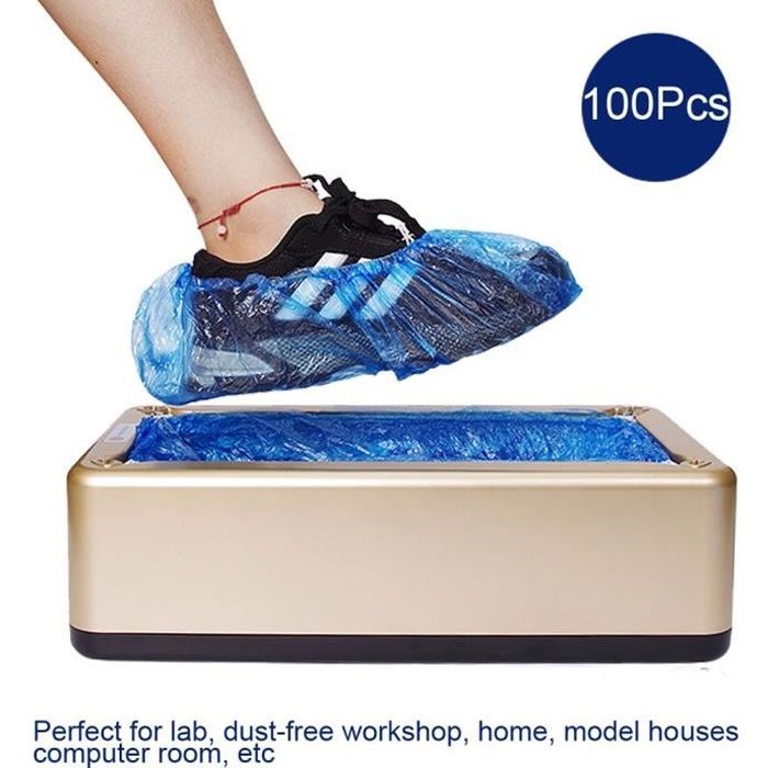 Cuque Couvre-chaussures bleu 100pcs couvre-chaussures jetables pour machine automatique à chaussures gardent le bureau à domicile