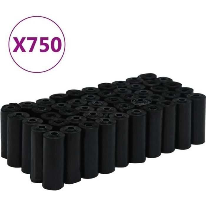 Comparer les prix de Sacs à crottes pour chiens 750 pcs noir 30x20 cm PE - EAN 7803471608187