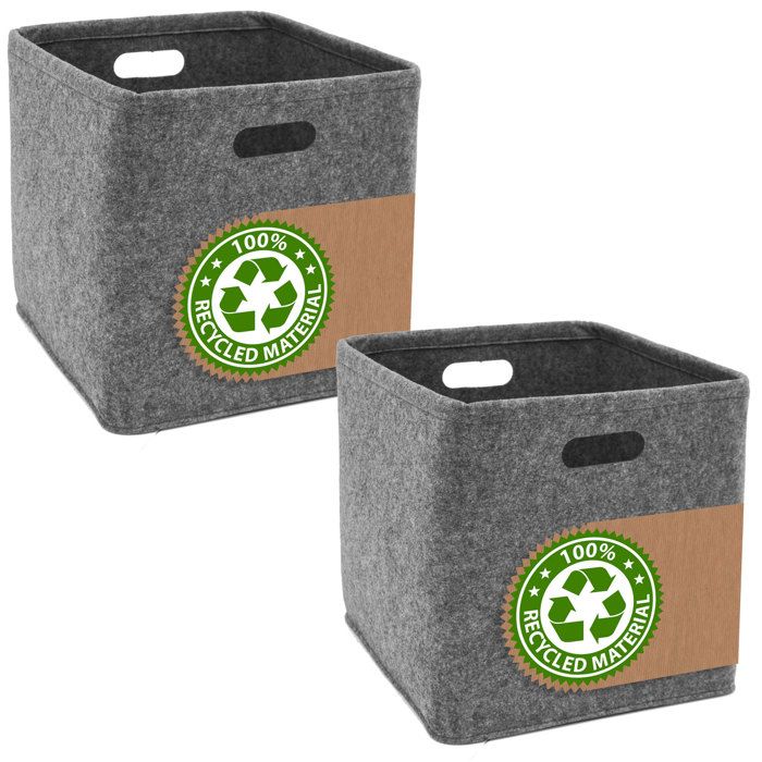 2 Paniers de Rangement 33x33x33 cm Box Rangement Compatible avec Etagere Ikea Kallax