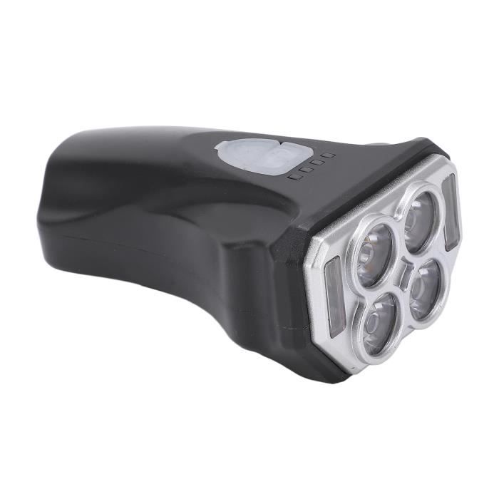 Phare Avant Vélo Solaire Et USB - 3 Modes LED, Klaxon 120 DB, étanche, Batterie 2000 MAh