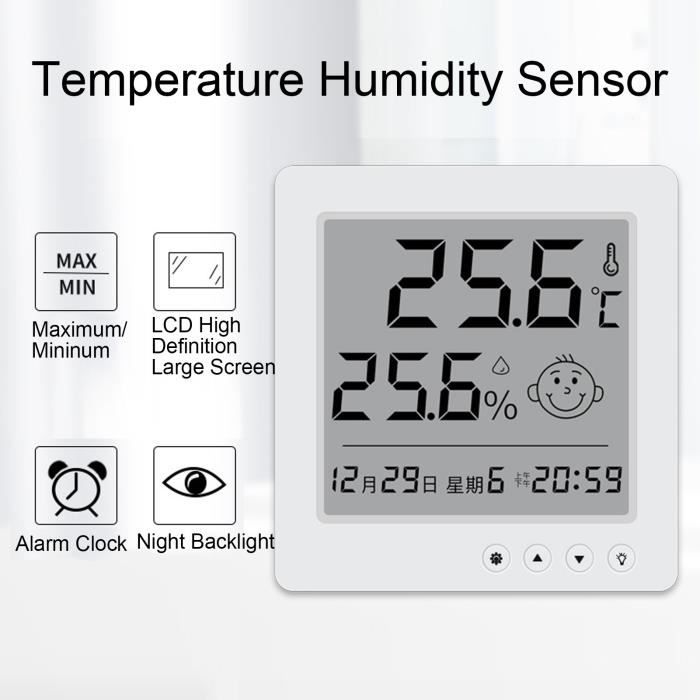 Thermomètre Hygromètre Intérieur Extérieur, Mètre D'Humidité De
