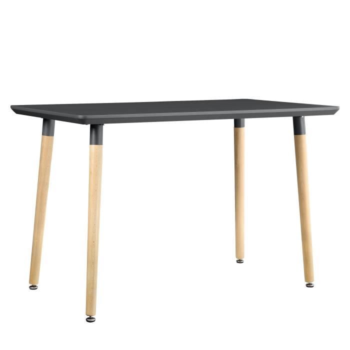 Encasa Table à Salle A Manger Pour Chaises Gris 120x70cm