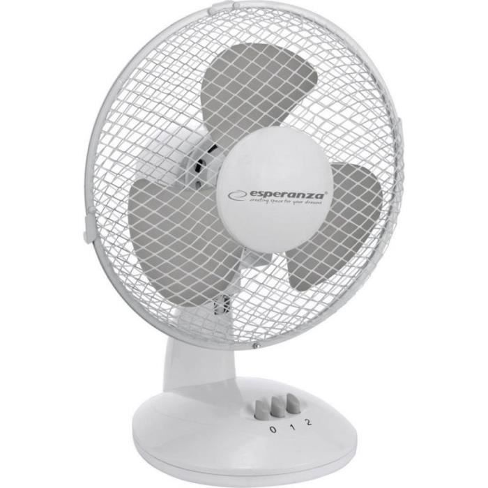 Ventilateur de bureau - Esperanza - EHF004WE - Blanc-Gris - Plastique - ZEPHYR 9 - Esperanza