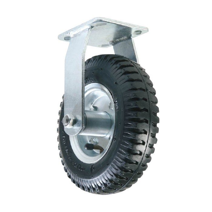 Roulette gonflable fixe EURO VANADIUM diamètre 220 mm - charge max 120 kg - structure acier et caoutchouc