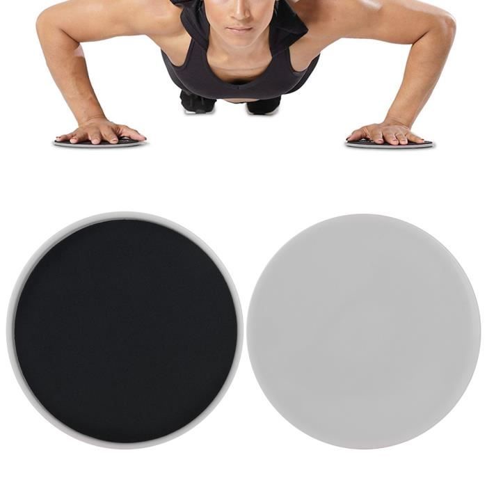 2 Disques De Glisse Fitness Double Face - Pour Abdos, Yoga, Pilates - 17,5 Cm Diamètre
