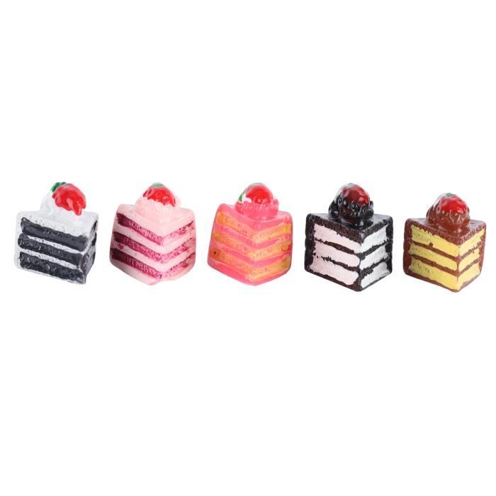 4 Pièces Modèles De Gâteaux Artificiels Faux Desserts Réalistes - Décoration Photographie Et Maison (Bleu, Jaune, Rose, Marron)