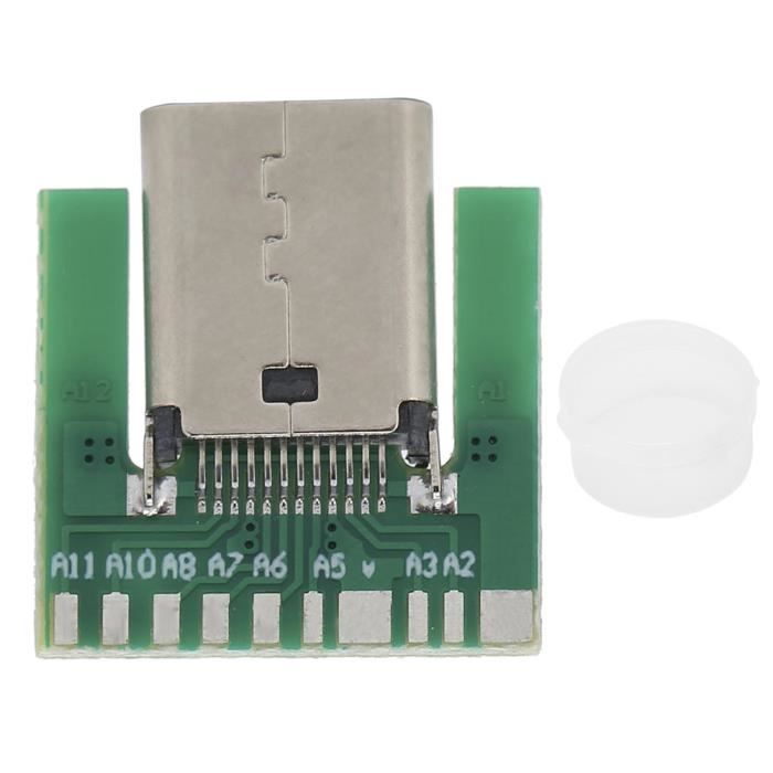Connecteur USB 3.1 Type-C, adaptateur de prise mâle/femelle à souder le fil et le câble, support de carte PCB, 24 broches, 10 pièces  502