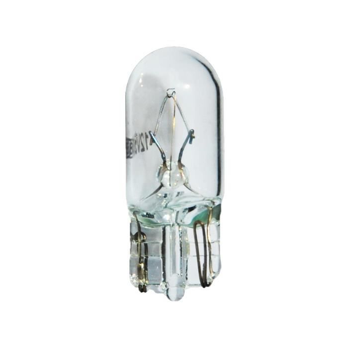 Lot De 2 Ampoules Halogènes T10 12V 5W - Pour Feux De Position - Couleurs Dispo