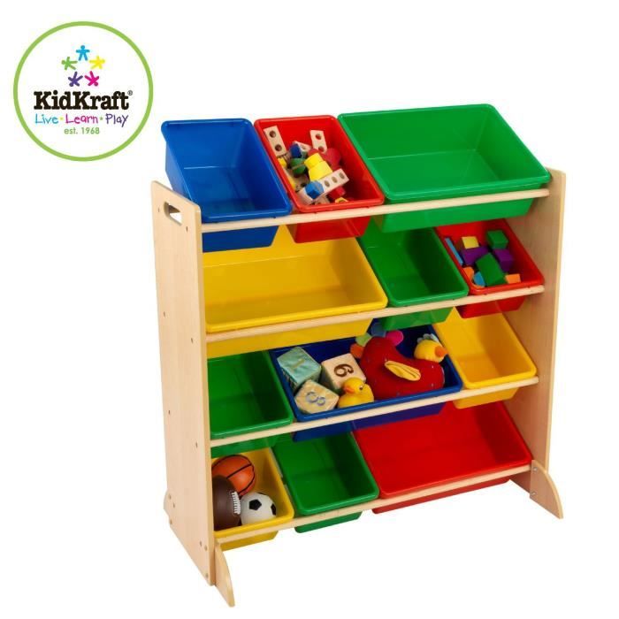 KidKraft Unité de rangement de jouets Sort It & Store It Primaire