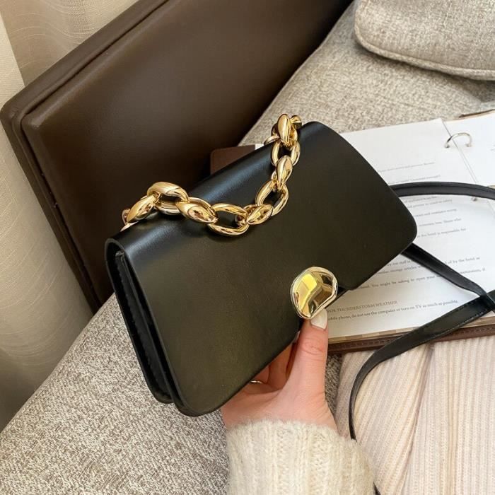 Sac à Main Texturé Verrouillage Diagonal 2025 - Petit Sac Carré PU Épaule Ou Bandoulière Pour Femme