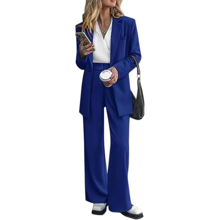 Tenue Professionnelle Tailleur Femme Pièces Élégant Blazer Et