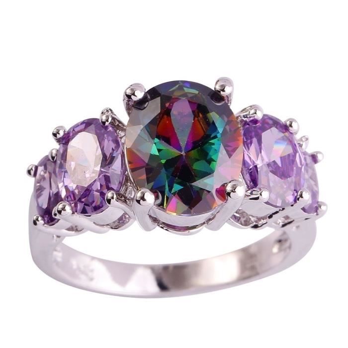 Cabochon Ovale En Topaze Mystique Arc-en-ciel Naturel - 18,20 Carats - 20x15x9 Mm - Neuf Sans Emballage