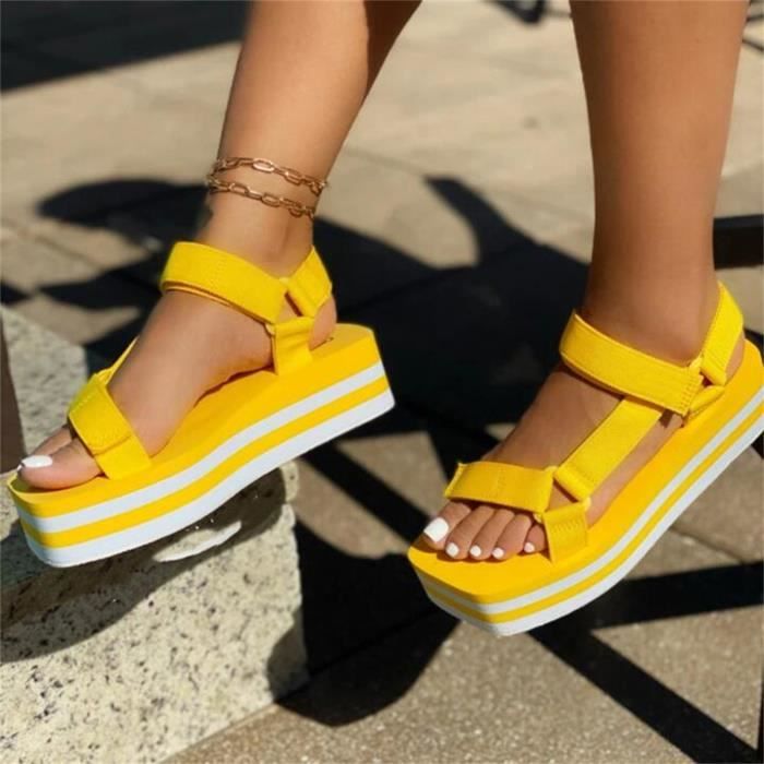 Sandales Gladiateur Dsquared En Cuir Jaune – Pointes Carrées Et Attaches Cheville – Tailles 6 à 11
