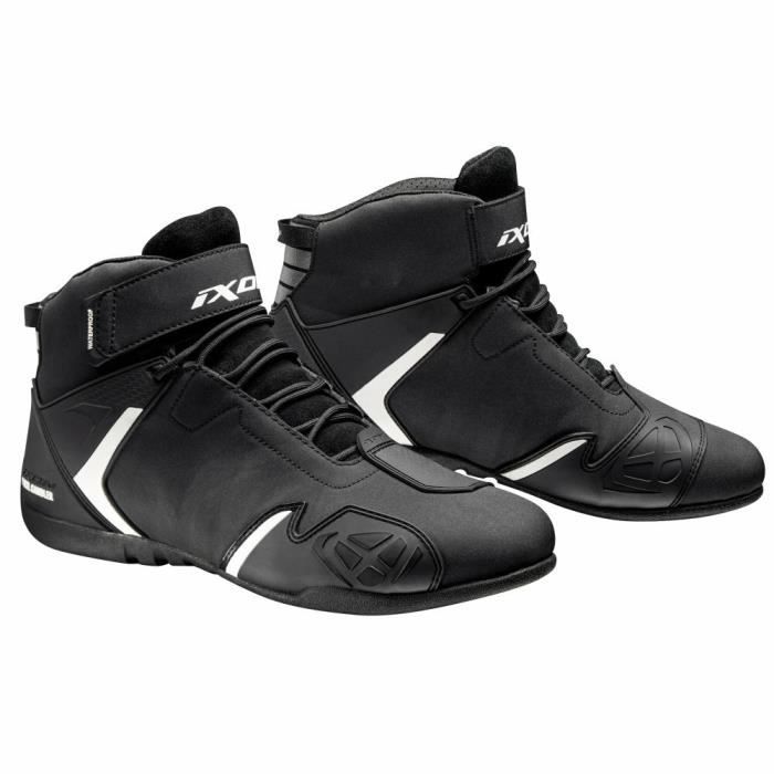 Chaussures moto Ixon gambler waterproof - noir/blanc - 46