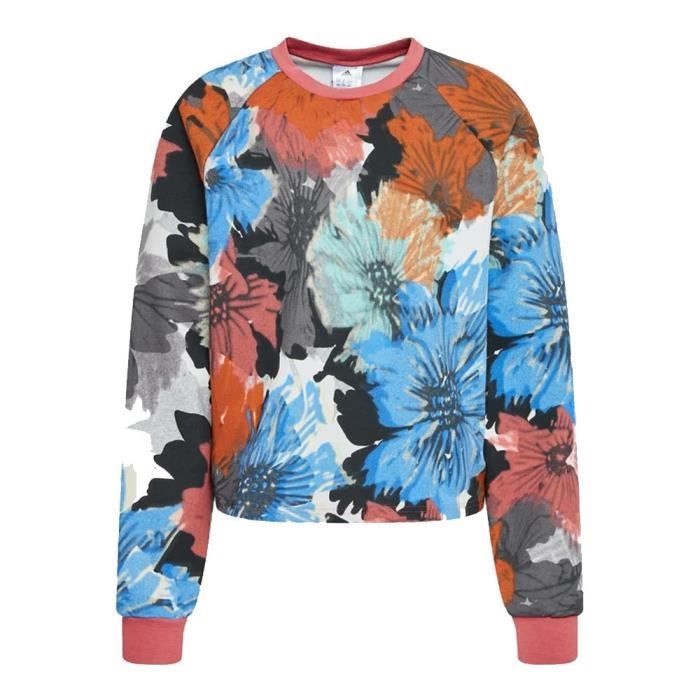 Sweat fleurs Multicolore Femme Adidas Allover Print Multicolor