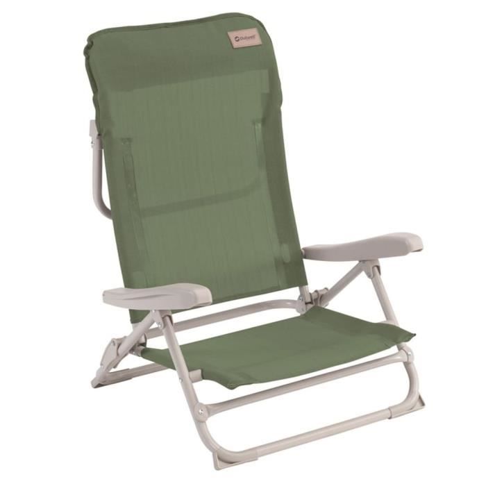 outwell chaise de plage pliable seaford vert vignoble  441816