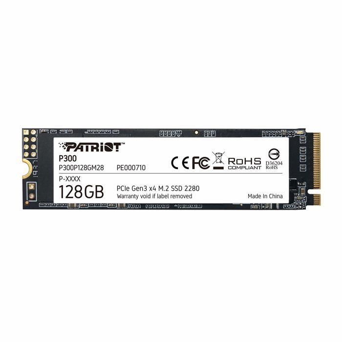 SSD M.2 - Patriot Memory - P300 - 128Go - PCIe Gen 3 x4 - NVMe 1.3