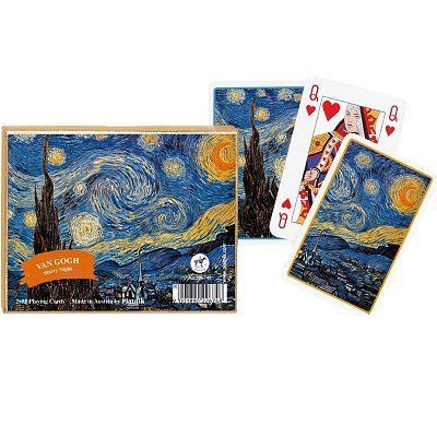 Jeu de cartes - PIATNIK - Van Gogh - Nuit étoilée - 2 x 55 cartes