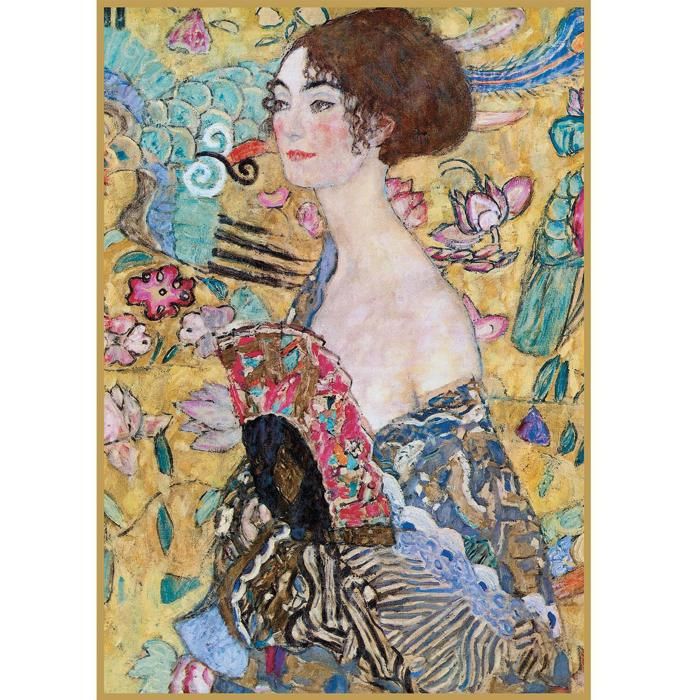 Puzzle 1000 Pièces : Dame A LEventail Klimt