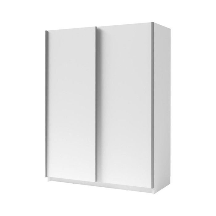 Armoire GOZU 151 cm avec 2 portes coulissantes – Blanc Armoire GOZU 151 cm avec 2 portes coulissantes – Blanc