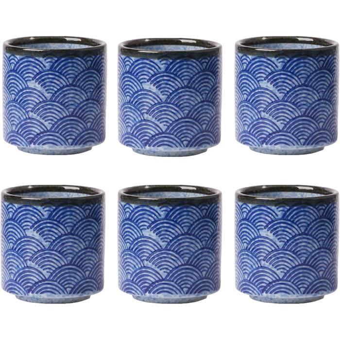 CAPIJIONG Lot De Tasses à Café Européennes à Bord Blanc épais De 80 Ml - Bord Blanc épais De 80 Ml