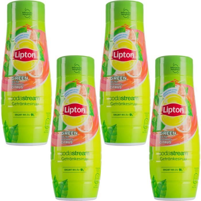 Kit sirop pour SodaStream Lipton Ice Tea Thé vert 440 ml 4 pièces