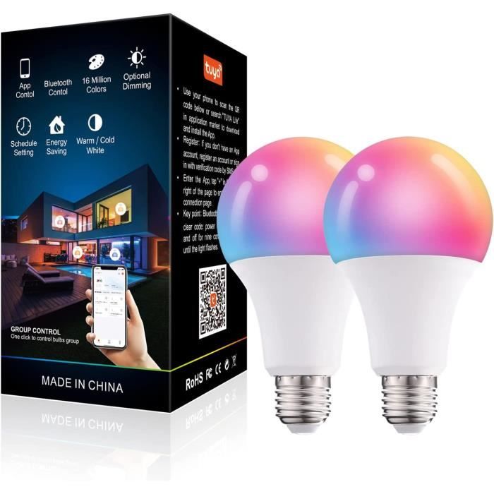 Ampoules à DEL Intelligentes Wi-Fi à Intensité Variable à Culot E26 Globe Electric A19 60w Paq 3 3999895p