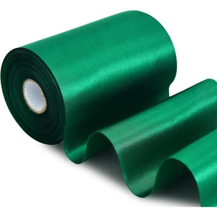 Ruban Satin Noir Brillant 10mm X 23m - Lot De 4 Rouleaux (92m) Pour Décoration Mariage, Fête, Noël, DIY