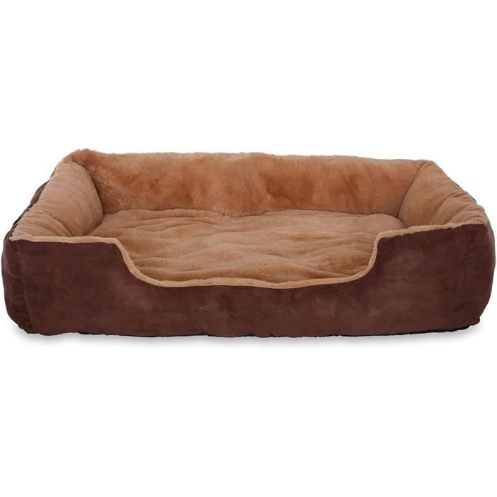 Comparer les prix de lionto Lit pour Chien Coussin pour Chien Panier pour Chien avec Coussin réversible, (XL) 90x70 cm Beige-Marron528