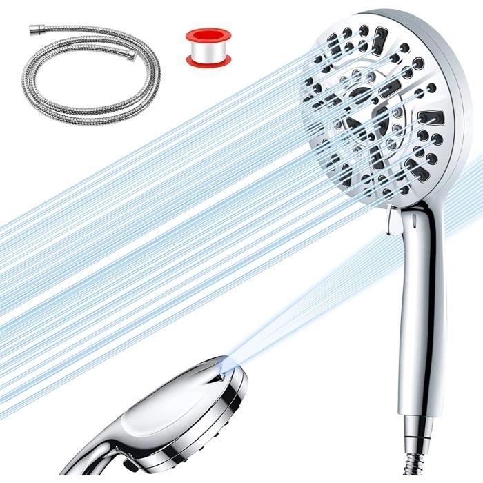 Pommeau de Duche Haute Pression, Pommeau de Douche Anti Calcaire avec 3+1 Modes de Jet,Pomme Duche Economie Deau avec Tuyau Douche 1.5M et Support | Leroy Merlin Pommeau de Duche Haute Pression, Pommeau de Douche Anti Calcaire avec 3+1 Modes de Jet,Pomme Duche Economie Deau avec Tuyau Douche 1.5M et Support | Leroy Merlin