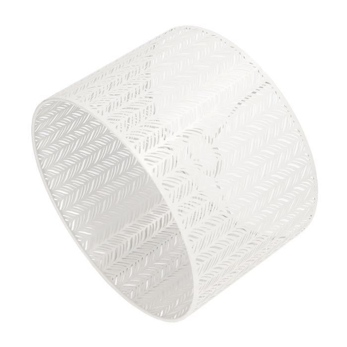 Ombre Projetée Design Naturel Tissting Abat-Jour Pour Ampoules E14 E27 25 X 16 Cm Blanc Abat-Jour Tambour Universelle Moderne Lampe De Dissipation Thermique Pour Lampes De Table, Lampe De Suspendue, Lampadaires Abat-jour - 10