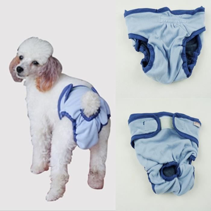 Meilleurs prix pour 3 Couches de Chien Femelle Culotte Hygiénique Lavables Réutilisables souffrant d’incontinence Pipi Protection Prévenir Harcèlement L
