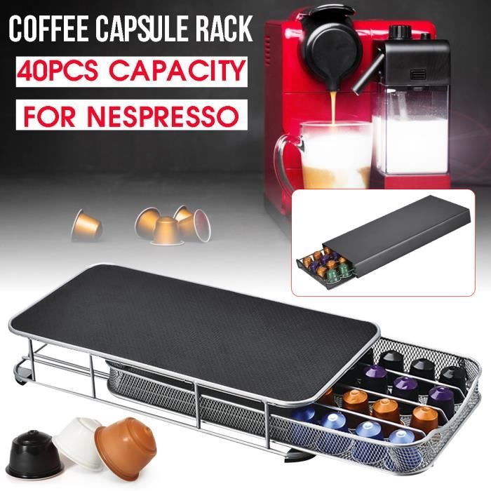 Nespresso Porte Capsules Café,Support de Capsule de Café Métal,Distributeur  pour Capsules de Café Tiroir,Contenir 40 Capsules - Cdiscount Maison