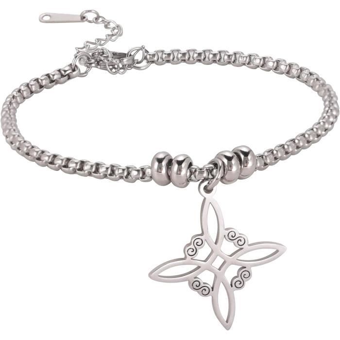 Collier Pendentif Celtique Pot De Sorcière - Acier Inoxydable, Longueur 56-60 Cm, Neuf Avec étiquettes